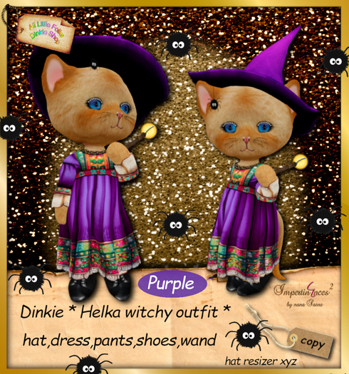Dinkie helka witchy outfit Purple