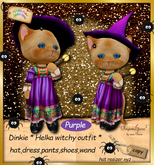 Dinkie helka witchy outfit Purple