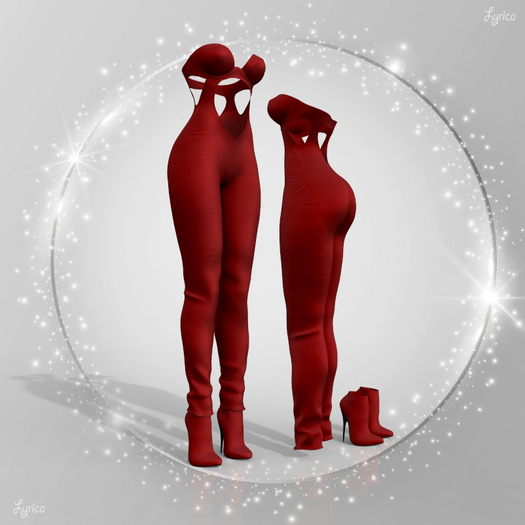 WAIFUS Catsuit Outfit Red