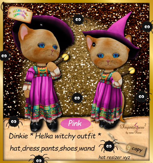 Dinkie helka witchy outfit Pink