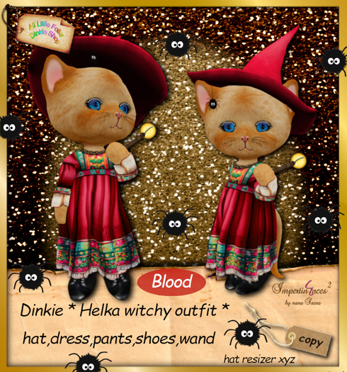 Dinkie helka witchy outfit Blood
