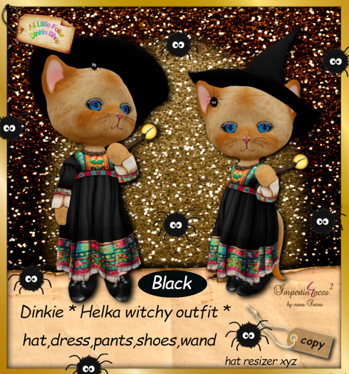 Dinkie helka witchy outfit Black