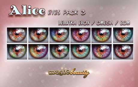 Second Life Marketplace - [Magic Beauty] Alice eyes pack3(Omega,LeLEVOX ...