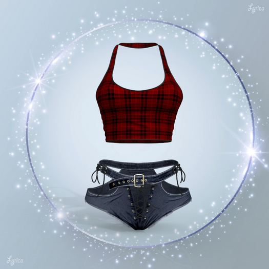 BOMBSHELL Shorts Outfit Plaid
