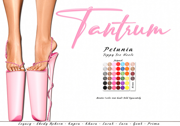 Tantrum - Petunia Tippy Toe Heels - Fatpack  DEMO