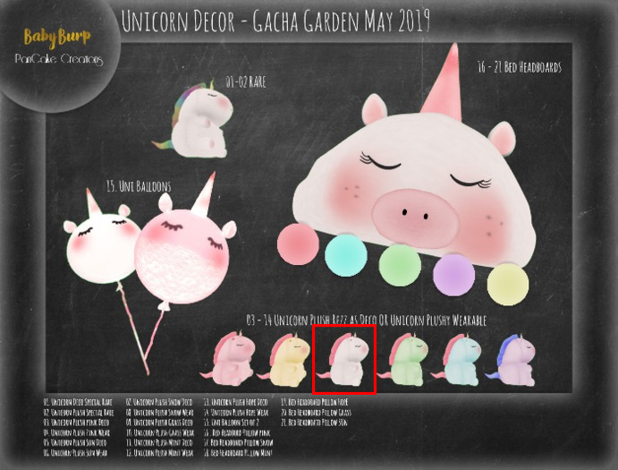 {BB} Unicorn Decor - Uni Plush Snow [ADD KIDS]