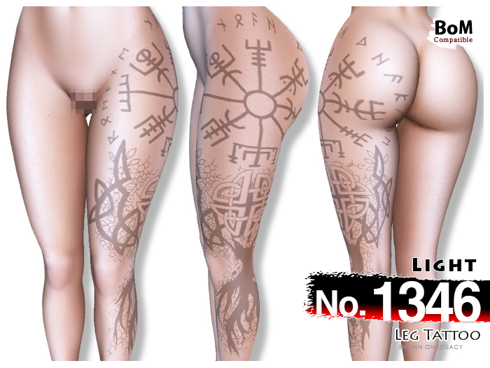 (Leg Tattoo) No.1346 Light