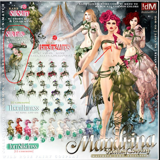 !dM deviousMind - Mandrina - 25 **TAILS & PASTIE** (BOX LARA) (RARE)