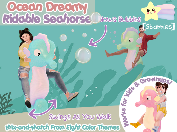 [Starries] Wearable Ocean Seahorse for Toddlers and Grownups