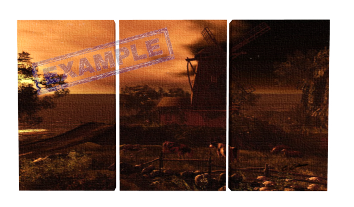 Evening Grazing - Three Panel Canvas Display