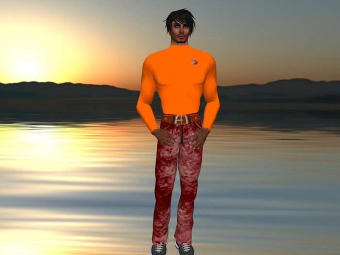 Orange & Red Outfit for Man
