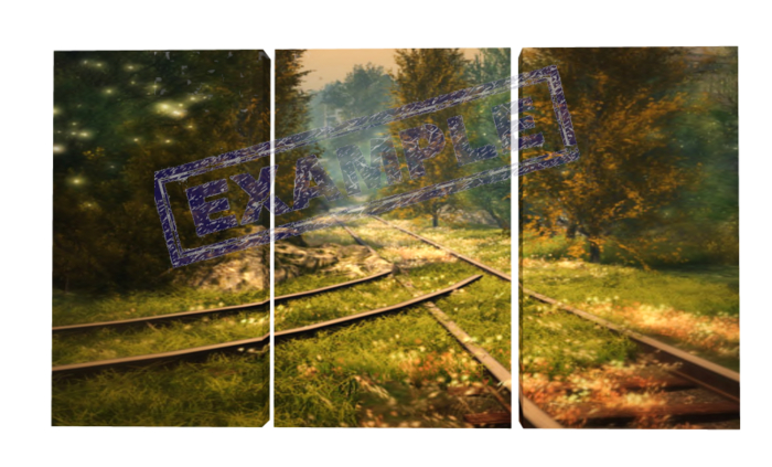 When Paths Cross - Three Panel Canvas Display