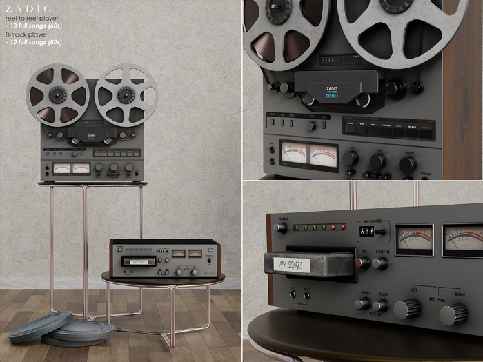 ZADIG. "8-Track Players" Set (real songs)