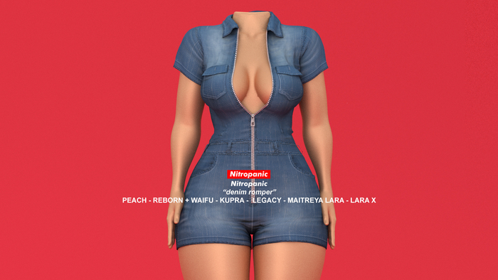 Nitropanic_Denim Romper Blue (ADD)