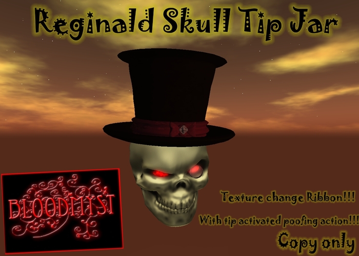 Reginald Skull Tip Jar