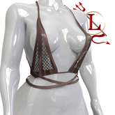Brown Fishnet Tinsley TOP REBORN