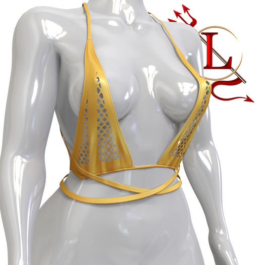 Yellow Fishnet Tinsley TOP REBORN
