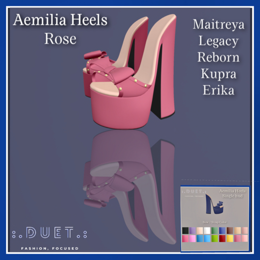 D U E T AEMILIA HEELS ROSE ADD!