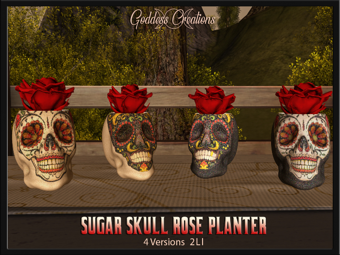 )O( GC: Sugar Skull Rose Planters 