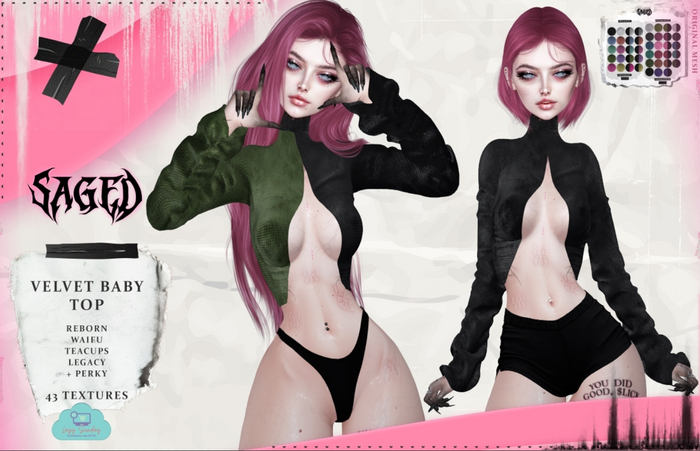 SAGED. Velvet Baby Top
