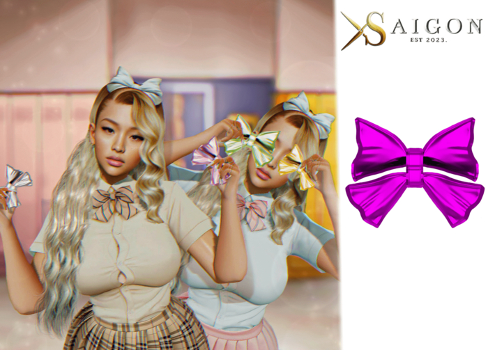 SaiGon - " Emie Purple Bow "