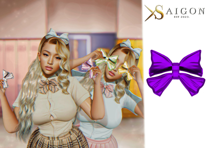 SaiGon - " Emie Violet Bow "