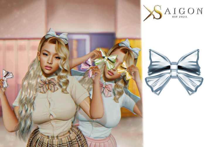 SaiGon - " Emie Sky Blue Bow "