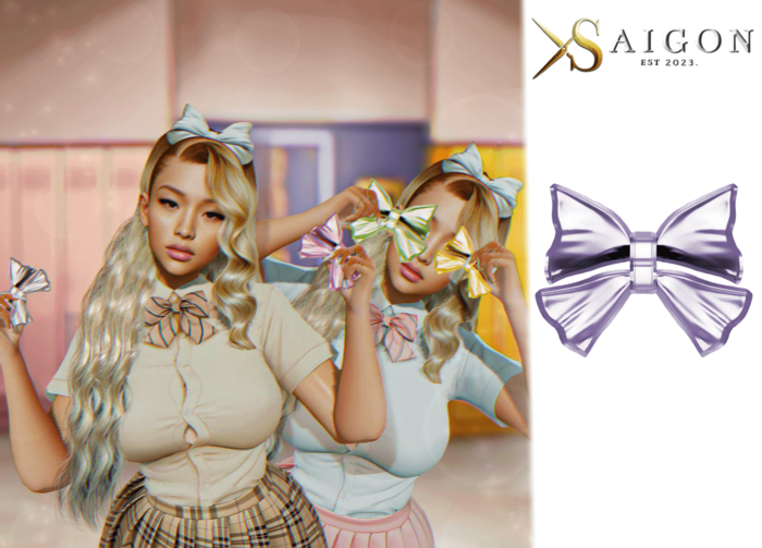 SaiGon - " Emie Light Violet Bow "