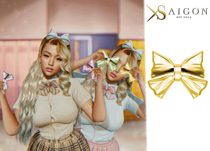 SaiGon - " Emie Light Yellow Bow "