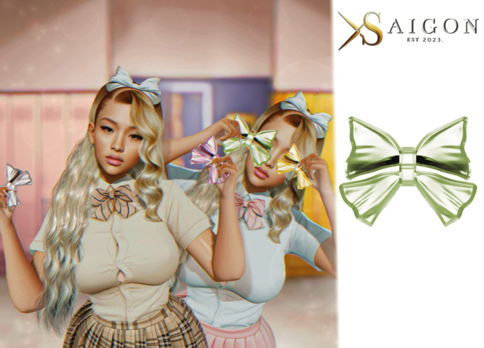 SaiGon - " Emie Light Green Bow "