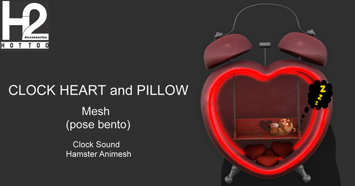 H2 - CLOCK HEART and PILLOW Mesh(pose bento)