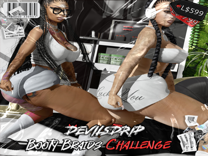 [Devils Drip]  Booty Braids Tiktok Challenge