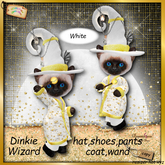 Dinkie * Costume dinkie wizard costume white
