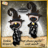 dinkie wizard costume BLACK SPIDERS