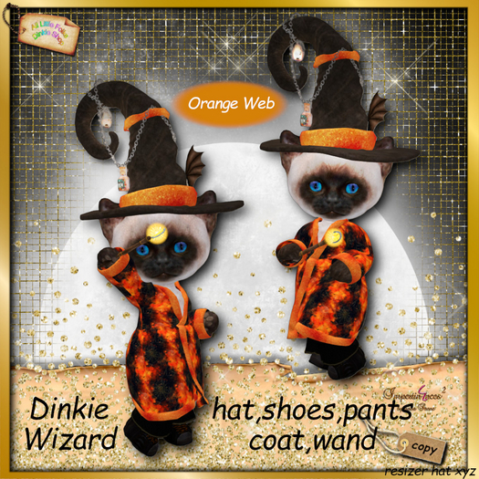 dinkie wizard costume orange web