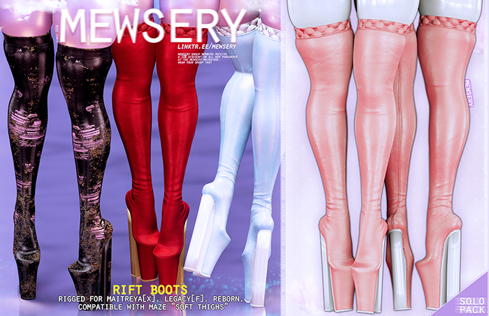 #Mewsery Rift Boots{Punch} - Requires the MAZE “Soft Thighs” Mod