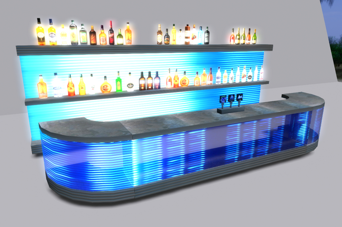 Fuzzy Blue Curacao Club Bar