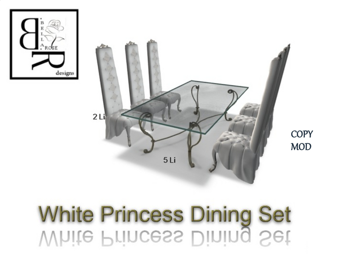 [BR] White Princess Dining Set _ Animated