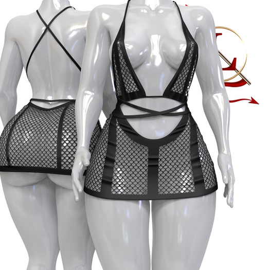 Black Fishnet Remmy DRESS LEGACY