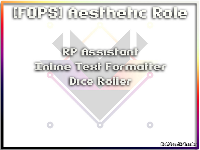 [FOPS] Aesthetic Role (RP Gadget)