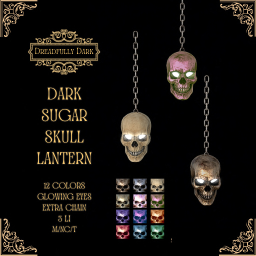 [DD] Dark Sugar Skull Lantern
