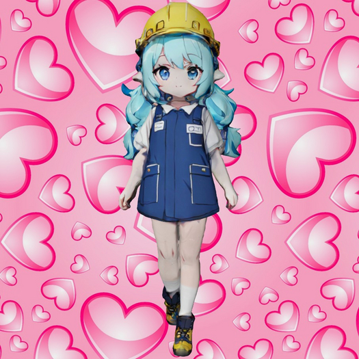 Cute Anime Construction Girl Statue / Figure