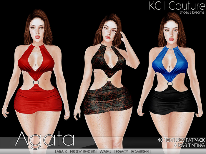 -KC- AGATA DRESS / 40 TEXTURES FATPACK