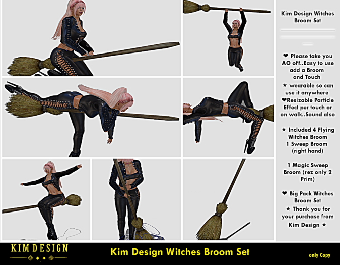 Kim Design Witches Broom Set