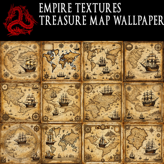 EMPIRE TEXTURES - Treasure Map Wallpaper