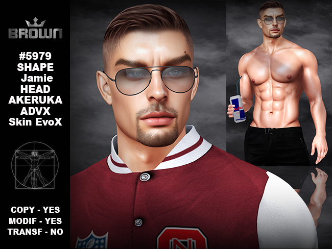 Second Life Marketplace - 5979 SHAPE Jamie HEAD AKERUKA ADVX Skin EvoX