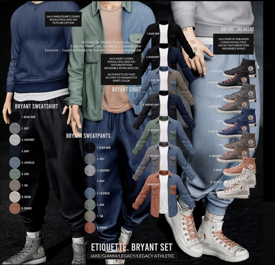 .etiquette. Bryant Sweatpants LightGrey