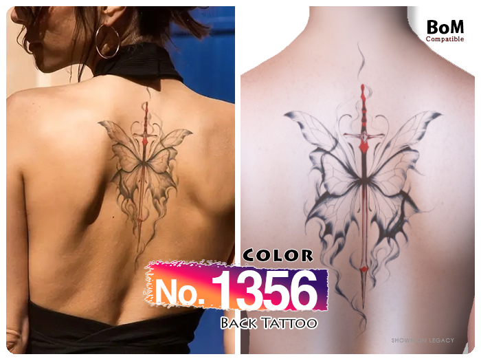 (Back Tattoo) No.1356 Color