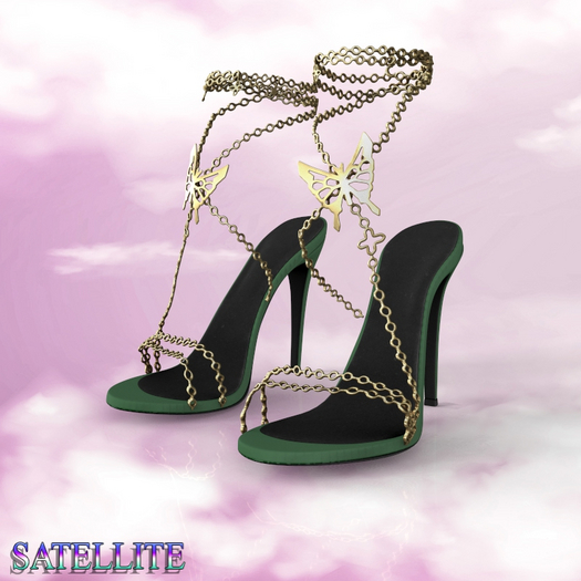Green Sonia Heels Reborn