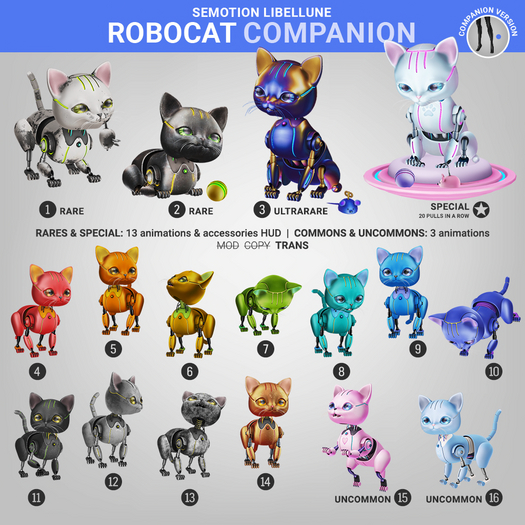 SEmotion Libellune Robocat Companion RARE 02